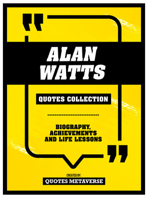 cover image of Alan Watts--Quotes Collection